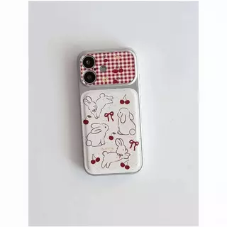 เคสโทรศัพท์ลายกระต่ายน่ารัก ใช้ได้กับ iPhone 13/11/12/17/14/15 Plus/16 Pro Max ผลิตจากหนังแท้คุณภาพสูง กันกระแทกและทนทาน