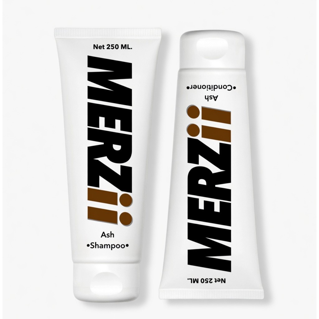 MERZII Ash Shampoo + Conditioner 250 ml แชมพูและครีมนวดสีน้ำตาลเทา Ash brown สระครั้งแรก เห็นผลเลย ค