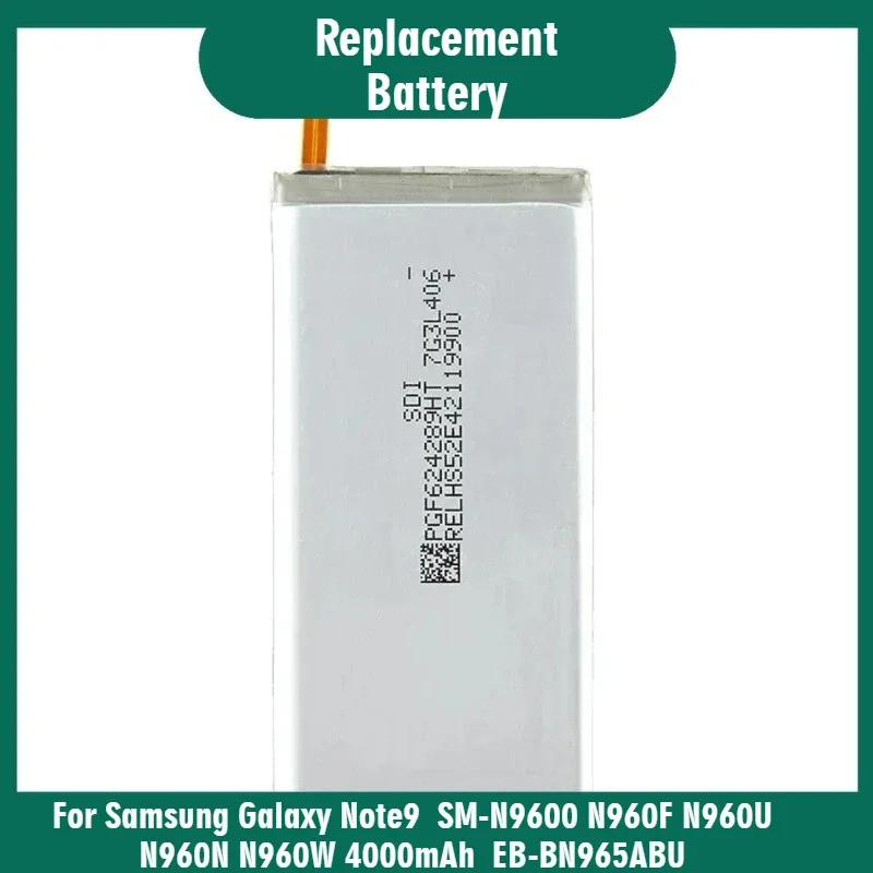 เปลี่ยนแบตเตอรี่สําหรับ Samsung Galaxy Note9 SM-N9600 N960F N960U N960N N960W 4000mAh EB-BN965ABU