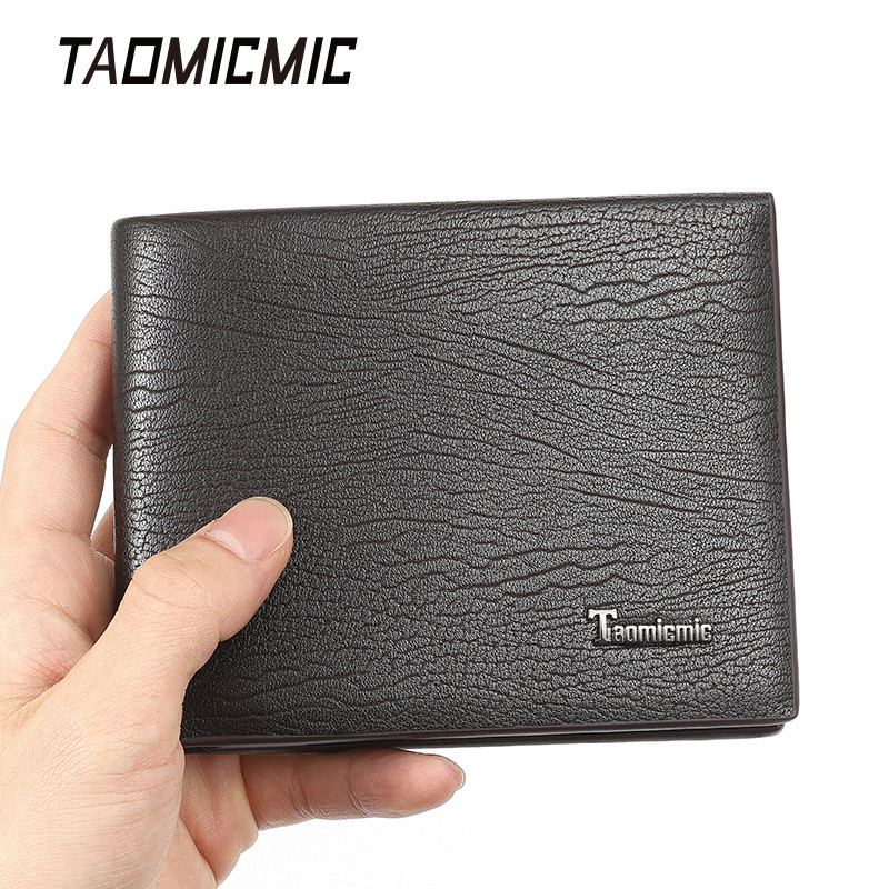 กระเป๋าสตางค์ผู้ชายสั้น Bill Position PU Retro Leather ความจุขนาดใหญ่ Casual Dollar Clip cardholdtb0