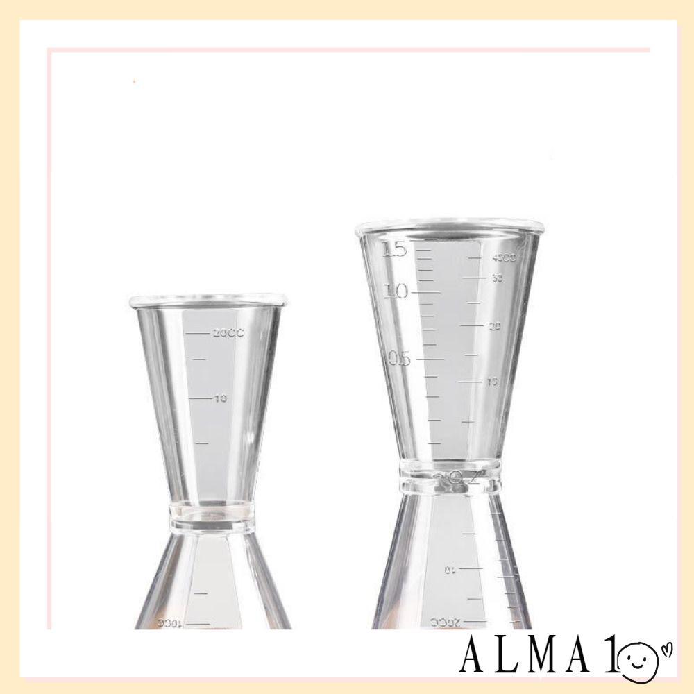 ALMA Didi Shaker, PP 20/40cc ถ้วยตวง, 10/20cc อุปกรณ์ครัว Stackable Double Shot