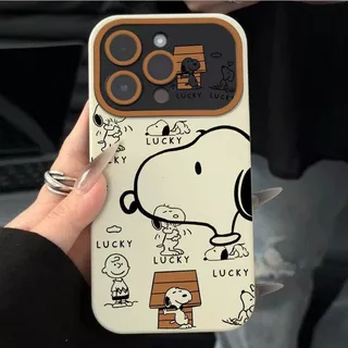 Frosted Matte Soft Case เหมาะสําหรับ iPhone 17 Pro การ์ตูนหลังคาลูกสุนัขกันกระแทกเคสโทรศัพท์ XS 13 ProMax 16 Pro 12 Pro 15 11 Pro Max 7plus 17 Pro Max 14 Pro