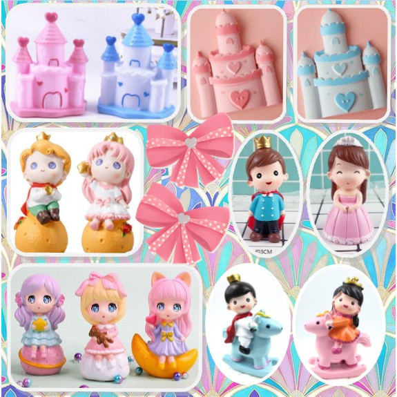 [Fs] Topper Castle Angel Princess Prince Princess Prince เค้กตกแต่งเค้กวันเกิด