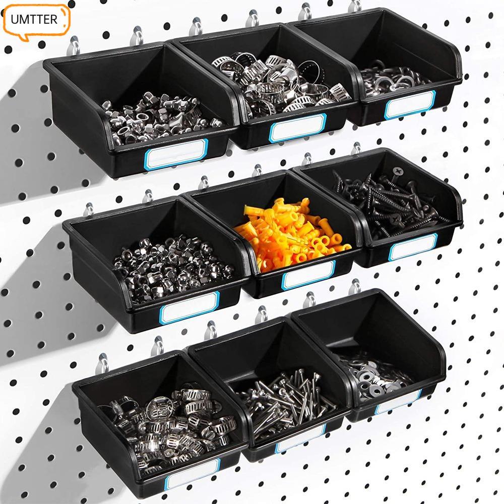 UMTTER Pegboard Bins, ตะขอ PP Pegboard, กล่อง Pegboard