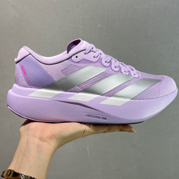 Adizero EVO SL รองเท้าวิ่งผู้ชายและผู้หญิงแผ่นคาร์บอน Adizero รองเท้ากีฬา JS4447