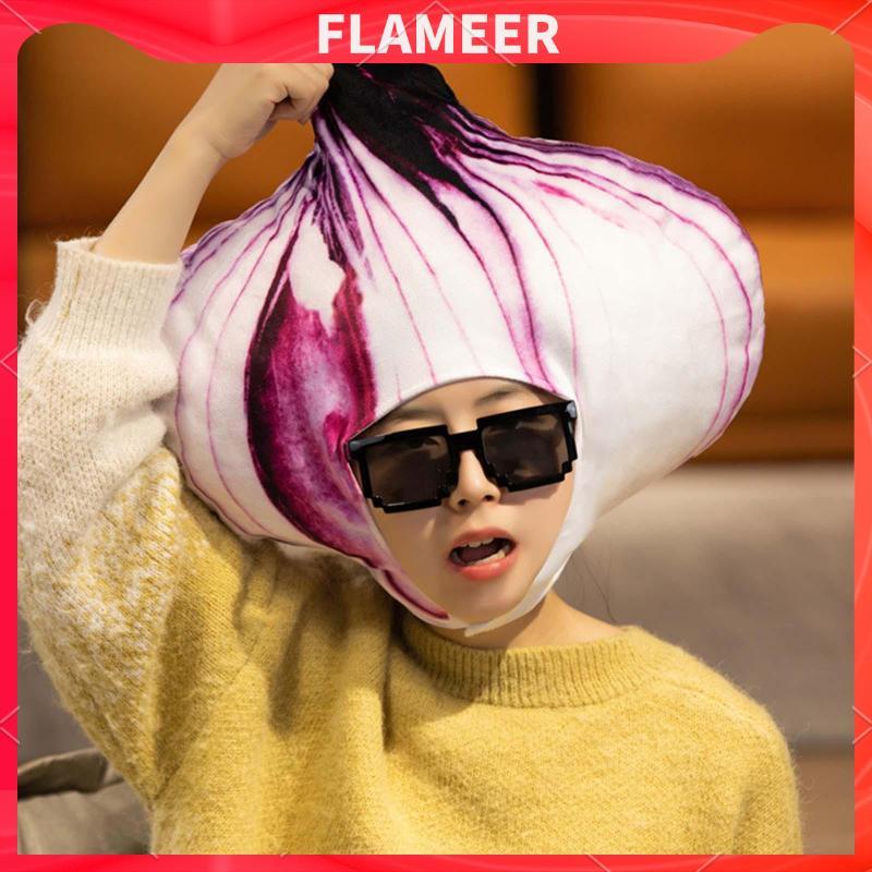 [คนพ่นไฟ] หมวกหัวหอมผู้หญิงผู้ชายชุดแฟนซีนุ่มสร้างสรรค์อบอุ่นสําหรับอุปกรณ์ประกอบฉากภาพฮาโลวีน