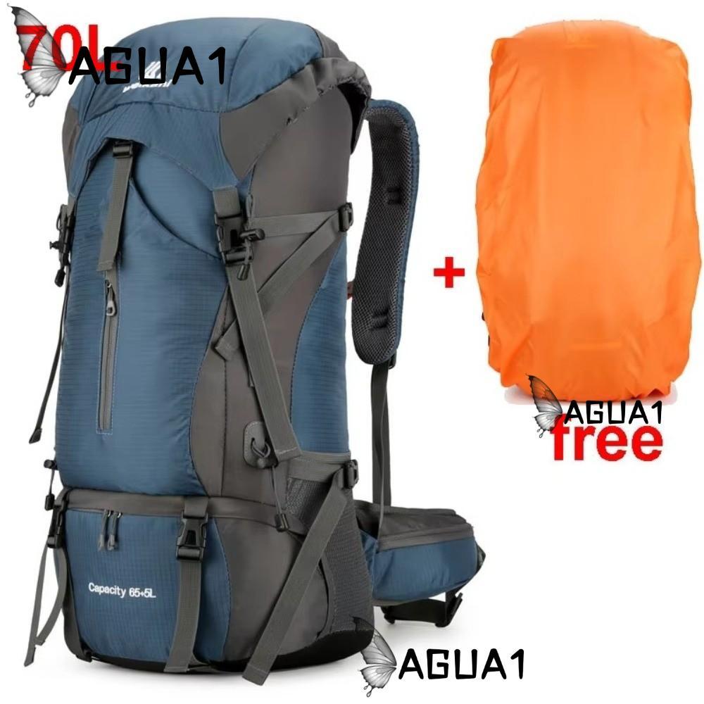 AGUA1 กระเป๋าเป้เดินทาง,มือถือ 70L Travel Rucksack,แบบพกพากันน้ําความจุขนาดใหญ่อเนกประสงค์ Duffle กร