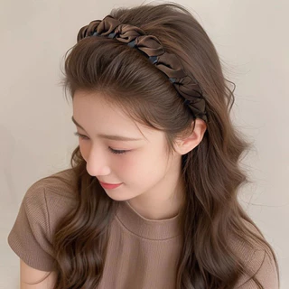 High Crown ที่คาดผมผู้หญิง High-End อินเทรนด์ Anti-Slip ห่วงผมฟันสําหรับจัดแต่งทรงผม