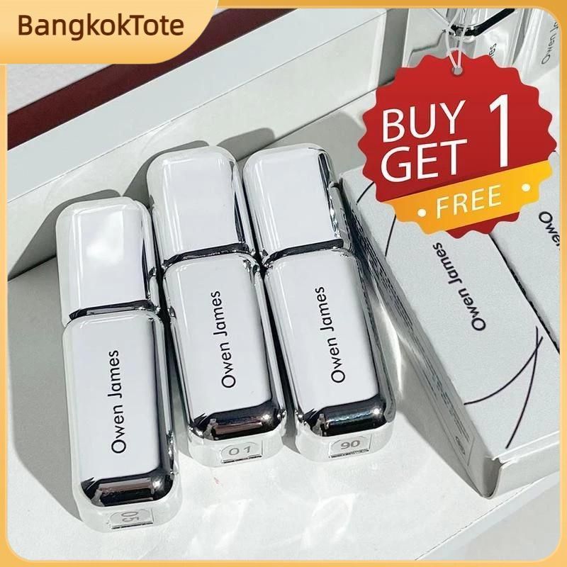 【จัดส่งในพื้นที่】 【ซื้อ 1 แถม 1】ลิปกลอสเนื้อแมทกำมะหยี่ของ Owen James ติดทนนาน กันน้ำ ไม่ติดทน เครื่