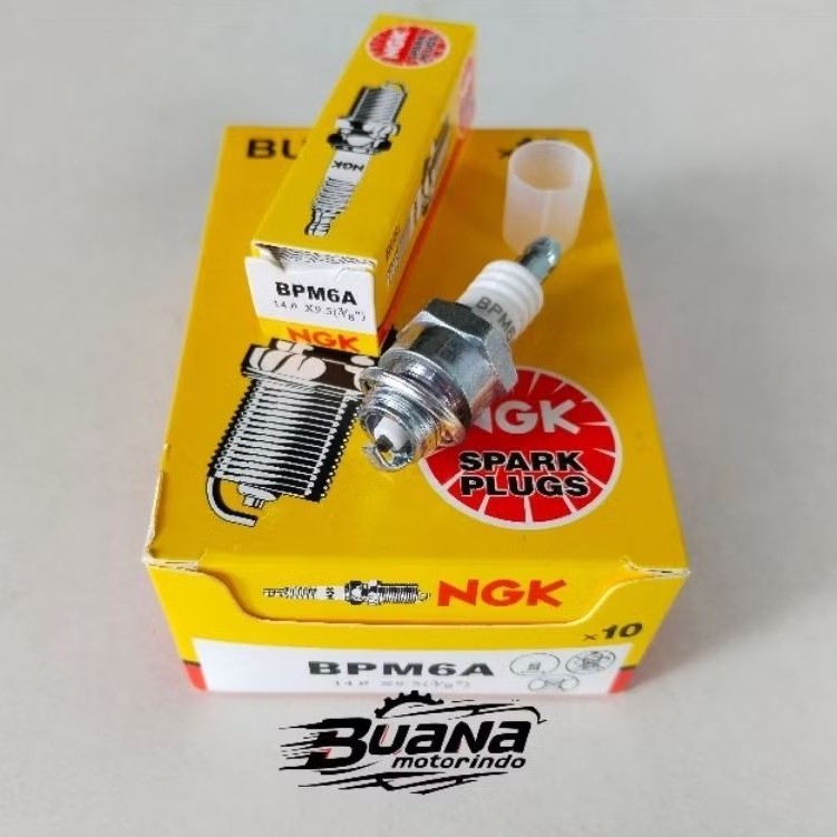 (WHOLESALE 10 ชิ้น) หัวเทียน NGK BPM6A BPM6A หัวเทียนเครื่องตัดหญ้า NGK (10 ชิ้น)