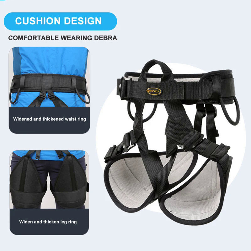 XINDA Outdoor Sports Rock Climbing Harness Waist Support Half Body Falling Protection Safety Belt Ra