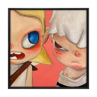 30x30x0.9 ซม.อินเทรนด์ Hirono POP Mart การ์ตูนศิลปะเดสก์ท็อปภาพตกแต่งห้องนั่งเล่นห้องนอนห้องเด็กตกแต่งภาพวาดโปสเตอร์ Wall Art วาดพื้นหลังแขวนผนังภาพวาด