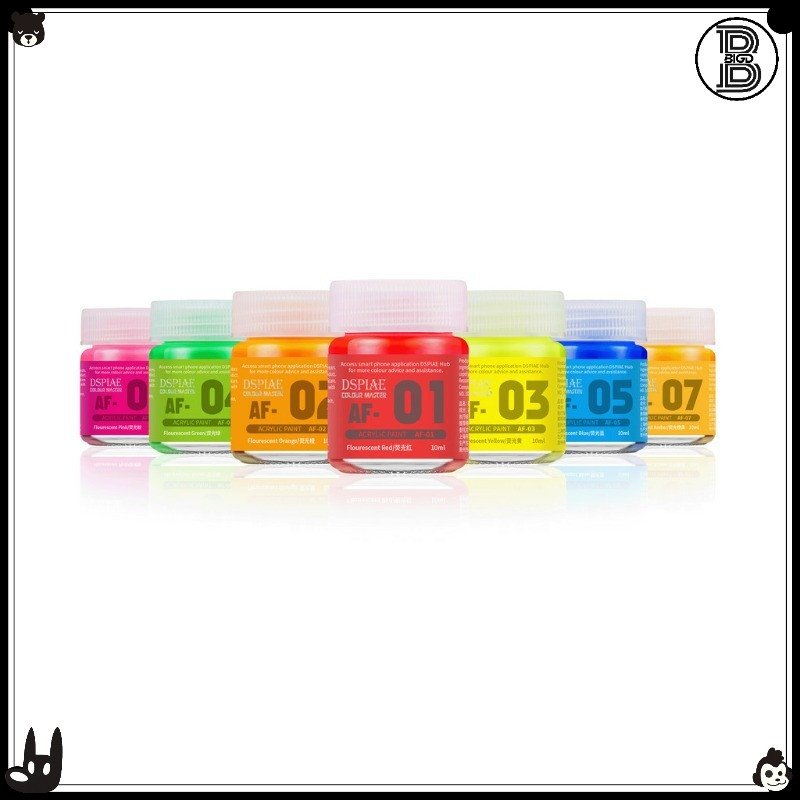 DSPIAE AF สีอะคริลิค - สีเรืองแสงสําหรับกันดั้มโมเดลภาพวาดและการแก้ไขสี