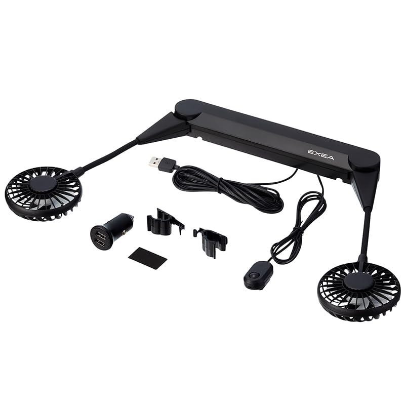 Headrest Fan Twin Fan for Car - Heat Stroke Prevention and Heat Relief EXEA Seiko Industry EE-111
