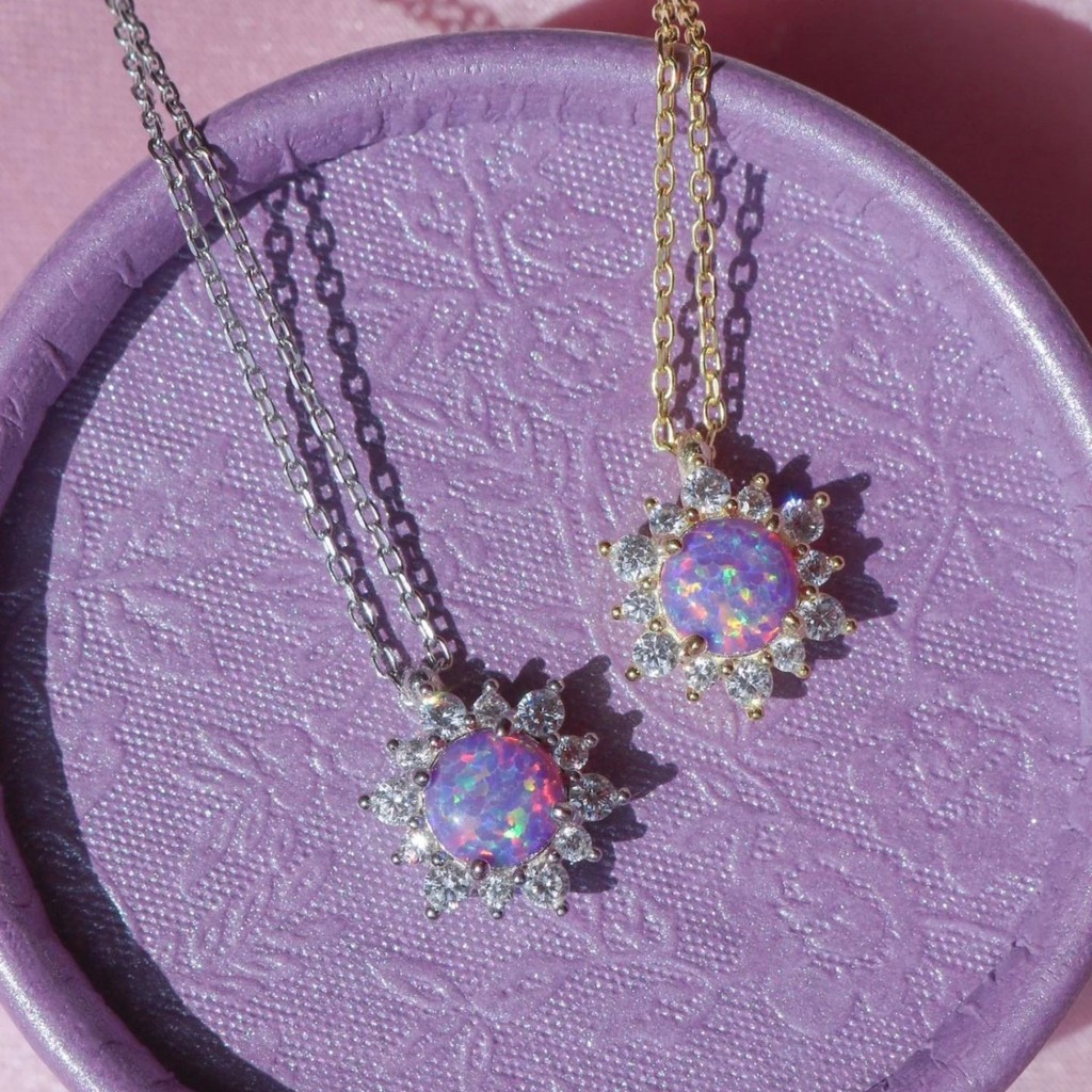 สร้อยคอโอปอล Dopamine สร้อยคอตุ๊กตาบาร์บี้จี้โอปอล Micro-Set Zircon Star Pendant 6OSR