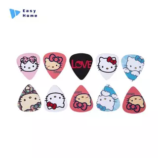 กีตาร์อะคูสติกปิ๊กกีตาร์น่ารักๆ5ชิ้นใหม่ Hello Kitty Electric Smooth BASS อุปกรณ์เครื่องมือเลือกของขวัญกีตาร์