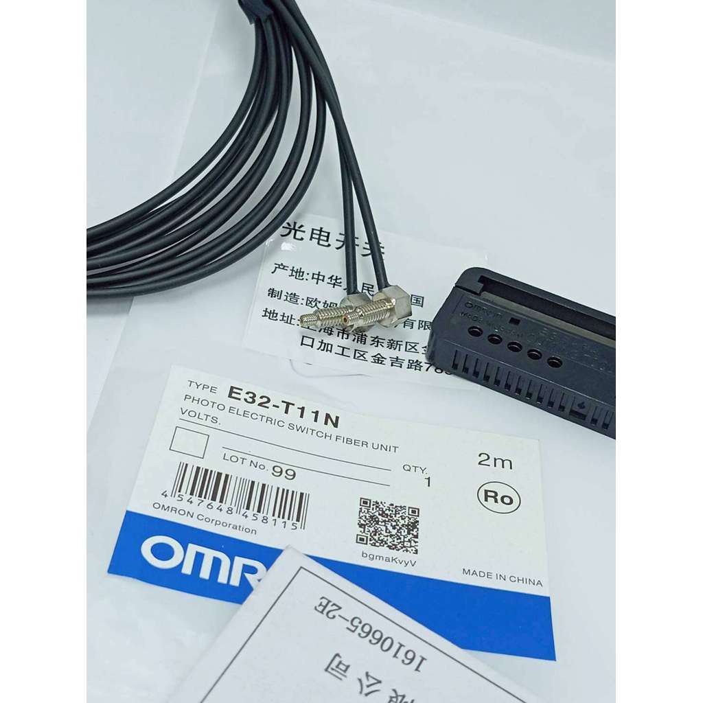 แท้คุ้ม E32-T11N หัวเซนเซอร์ไฟเบอร์ออปติกแบบลำแสงผ่าน (through-beam) สินค้าถ่ายจากงานจริง พร้อมส่งจา
