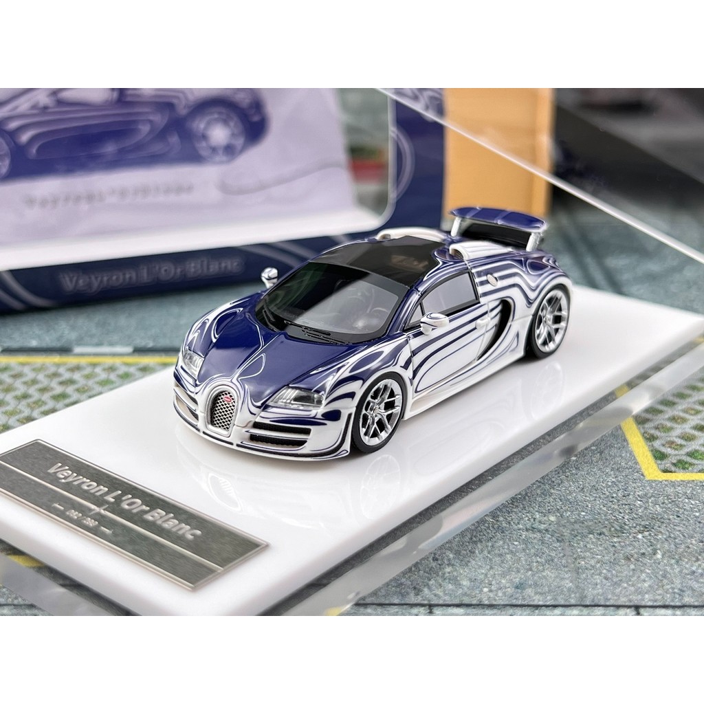 พร้อมสต็อก LJM 1: 64 Bugatti Veyron Veyron Ceramic Dragon Limited โมเดลรถยนต์เรซิน