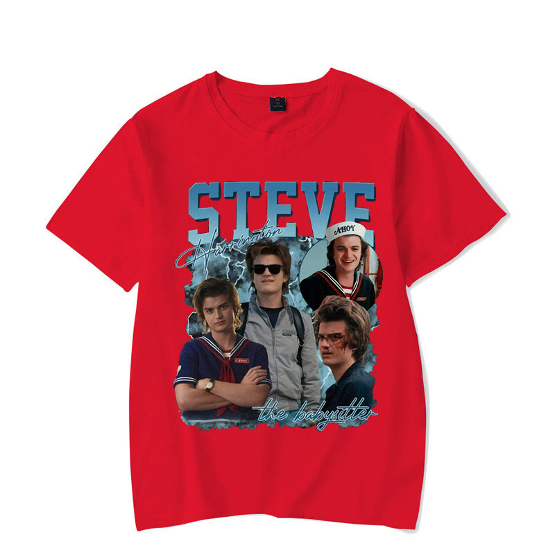 เสื้อยืดแบบเกาหลี Stranger Things 4 Eddie Munson Oversized T-Shirt ปี 2026