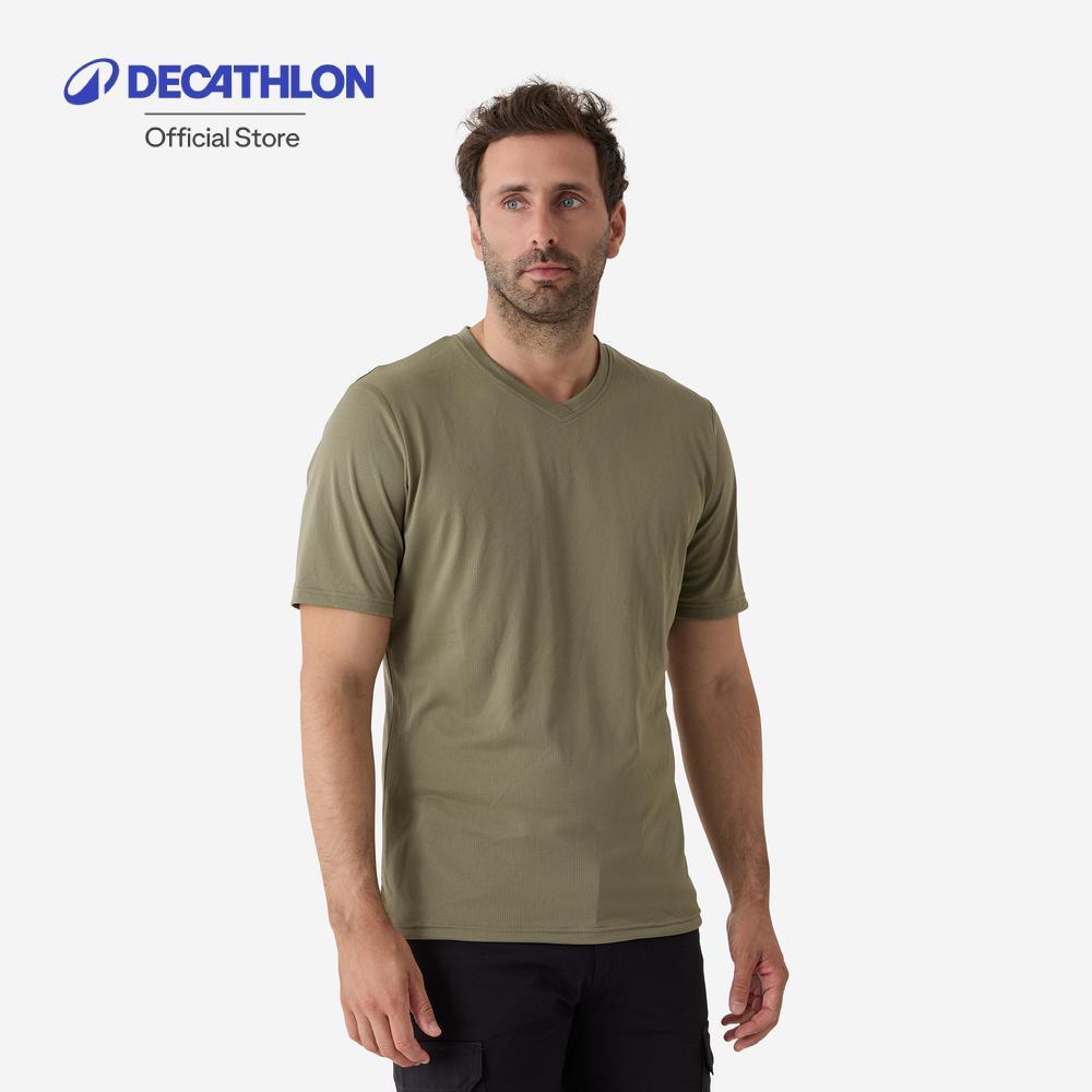 Decathlon Men’S Hunting Short-Sleeved Breathable T-Shirt 100 เสื้อยืดแขนสั้นสำหรับการส่องสัตว์ รุ่น 100 – Light Green