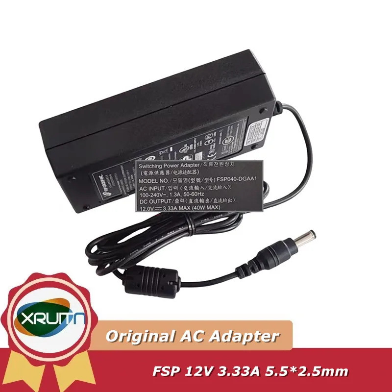 Original 12V 3.33A 5.5x2.5 มม.FSP040-DGAA1 FSP040-RHAN2 อะแดปเตอร์ไฟ AC สําหรับ Dell MONITOR S2240LC