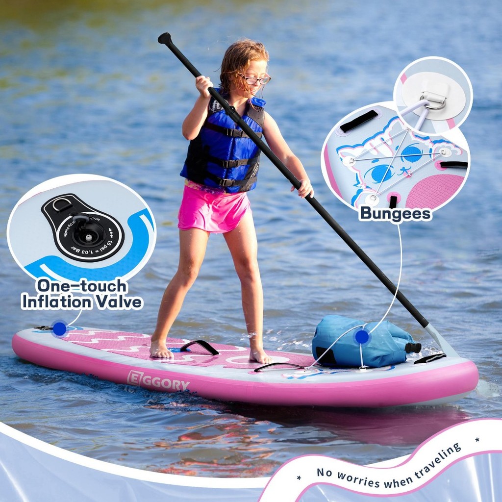 แพดเดิลบอร์ด Kids Inflatable SUP Board Eggory Kitty 7.9 Inflatable SUP Stand Up Paddle Board ซัพบอร์