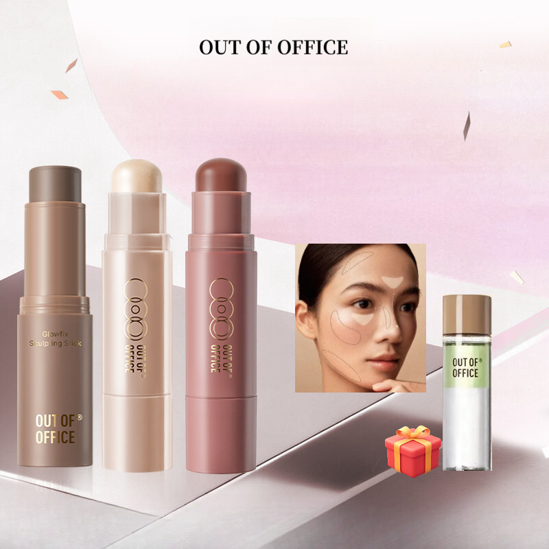 OUT-OF-OFFICE บลัชออนไฮไลท์เตอร์ OOO อเนกประสงค์สำหรับคอนทัวร์