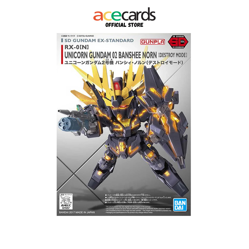 Gunpla SD Gundam EX-Standard 015 Unicorn Gundam 02 Banshee Norn (โหมดหด)