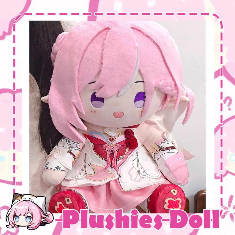 ใหม่เกมผลกระทบ Honkai 3 Elysia Hi Love ELF ตุ๊กตาตุ๊กตานั่งของเล่น Plushie Dress Up เสื้อผ้ารูปหมอนน
