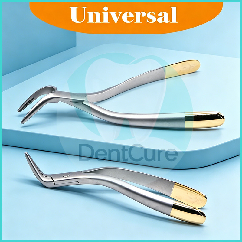 คีมถอนรากฟัน (Root Tip Forceps) - แบบโค้ง ใช้ได้ทั้งขากรรไกรบนและล่าง - เครื่องมือทางทันตกรรมสแตนเลส