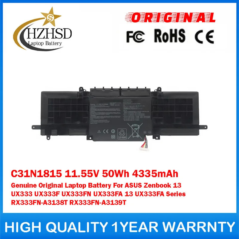 C31N1815 11.55V 50Wh 4335mAh แบตเตอรี่แล็ปท็อปของแท้สําหรับ ASUS Zenbook 13 UX333 UX333F UX333FN UX3