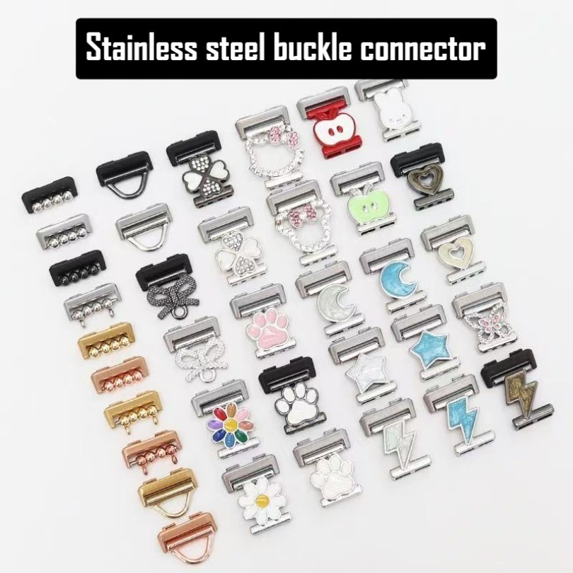 1 คู่อะแดปเตอร์สร้อยข้อมือ DIY สําหรับ Huawei Band 11 11 Pro 10 9 8 เปลี่ยนขั้วต่อสแตนเลสโลหะ Linker