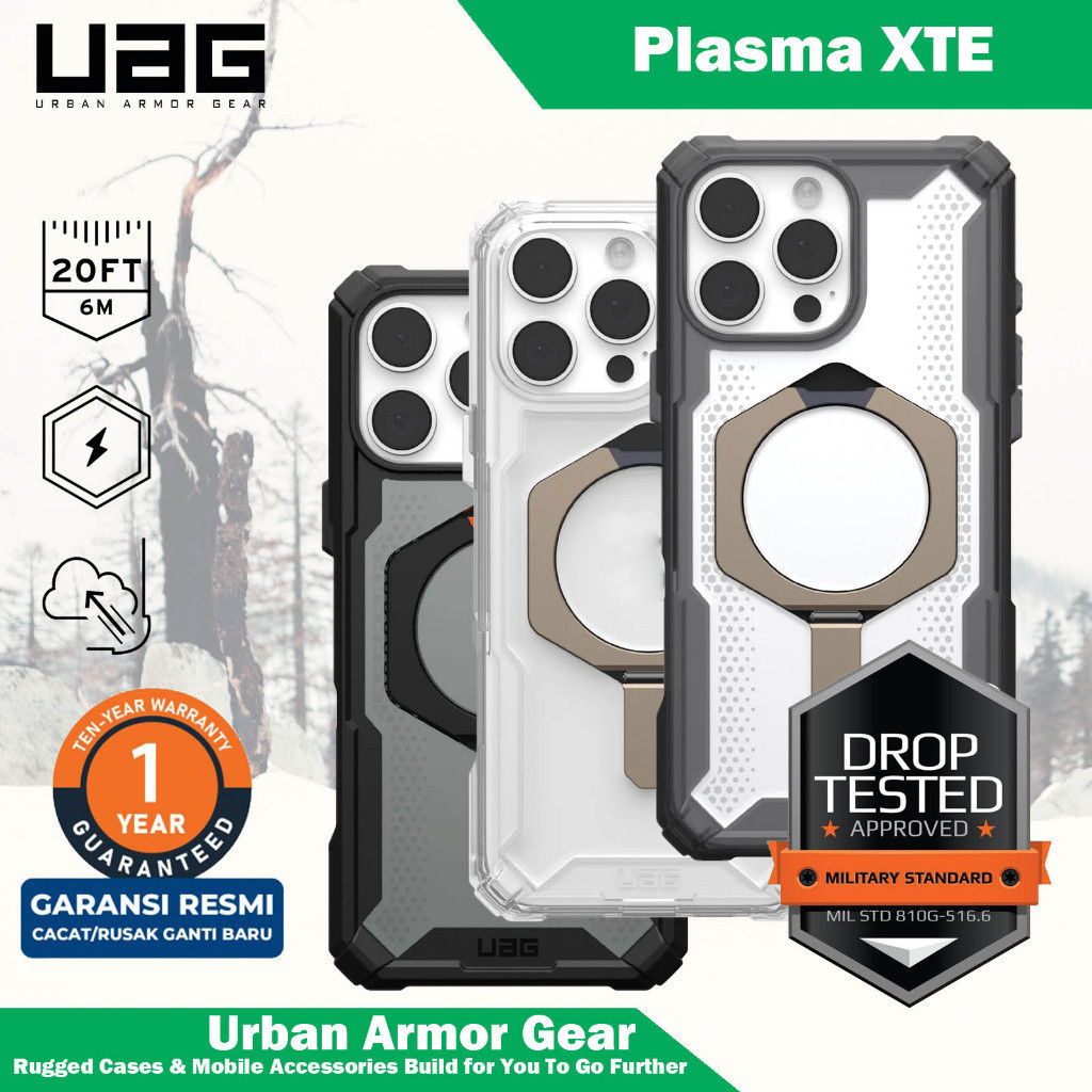 UAG Plasma XTE เคส iPhone 16 15 14 13 12 Pro Max Plus กันกระแทก Kickstand Magnetic Cover