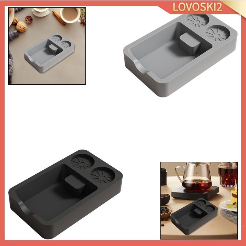 [Lovoski2] Espresso Knock Box Silicone Tamping Station Organizer Baristas Utensils Coffee