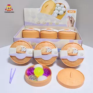 FG ผ่อนคลาย Sensory เกี๊ยวของเล่น 6 ชิ้น Mini Bun Squeezable นุ่มความเครียดบรรเทา Squishy ชุด HS