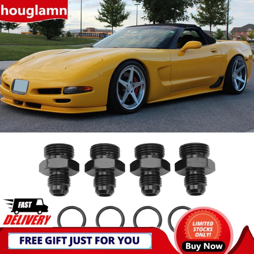 Houglamn Houglamn GLOGLOW ORB ด้ายชายกันสนิมอะแดปเตอร์ 1500 PSI Duty 4 ชิ้นอุณหภูมิน้ำมัน Cooler (8A