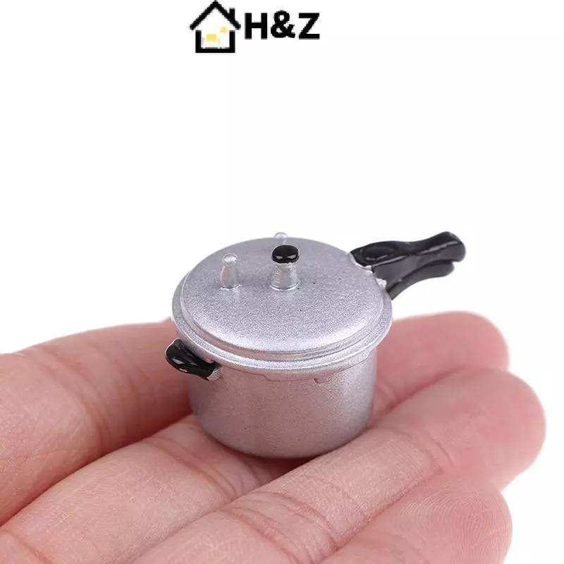 HZ หม้อความดัน อุปกรณ์ทำอาหาร สำหรับบ้านตุ๊กตา 1 12 Scale thumbnail 7