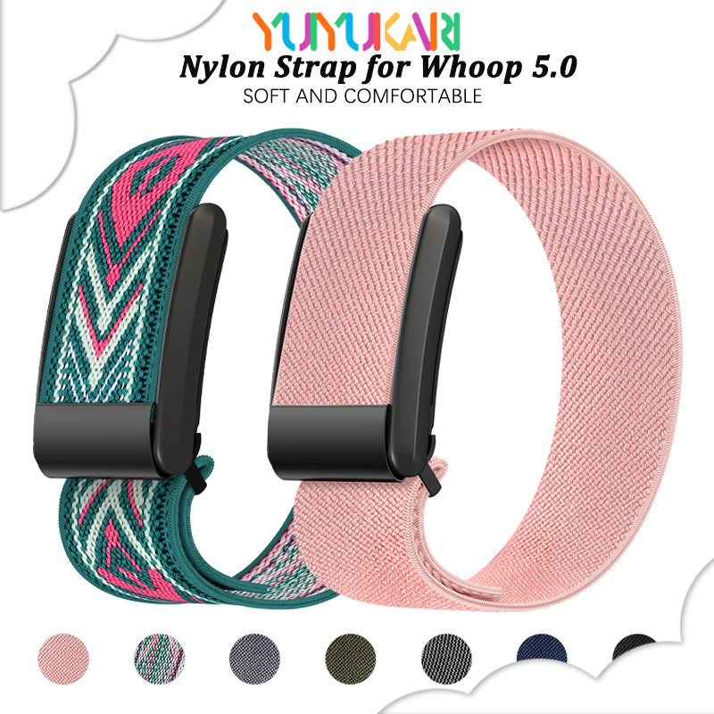 สายรัดข้อมือไนล่อนกีฬาสำหรับ for Smartwatch Whoop 5.0 สายรัดข้อมือยืดสำหรับ Whoop 5.0