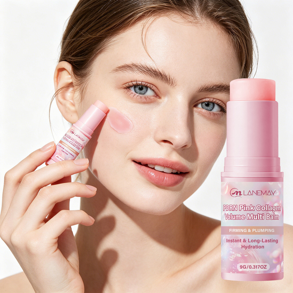 9g Volume Multi Balm Instant Moisture PDRN + คอลลาเจนสีชมพูสําหรับผิวเด้ง & Lip Smoothing On-The-Go
