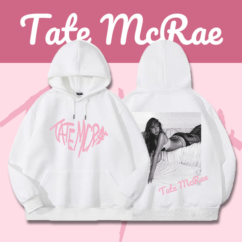 🧥【boxy hoodie】 HOT ใหม่ เสื้อฮู้ด " Tate McRae "  | Tate McRae ผ้าCotton  Hoodie ใส่ได้ ทั้ง ชาย ใส่