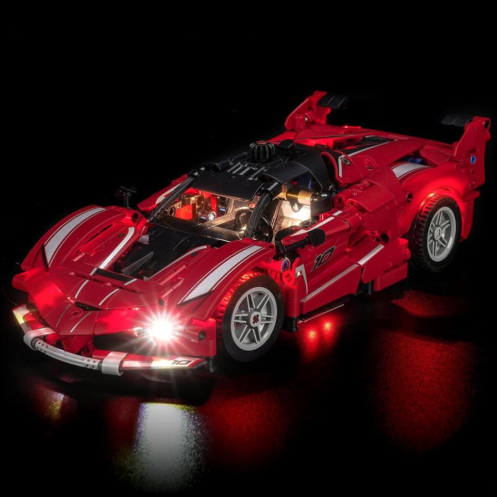 ชุดไฟ Led ที่ได้รับการอัพเกรดเข้ากันได้กับชุดอาคาร Lego Technic Ferrari FXX K, ตกแต่งไฟเข้ากันได้กับ