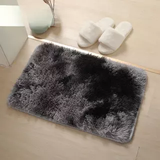 พร้อมส่ง พรมขนนุ่ม พรมขนเช็ดเท้า 40x60 9 สี พรมปูพื้นห้อง พรมนุ่มๆ พรมปูพื้น พรมห้องนอน เทาอ่อน ขาว เทาเข้ม（80x160cm）