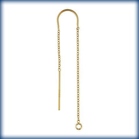 อุปกรณ์เสริมสร้อยคอและต่างหูแบบ U และ O-shaped 14K Gold-Clad พร้อมตะขอโค้งและจุกหู