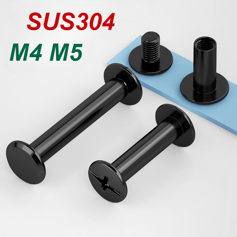 [MX] สกรูหมุดตัวเมียสแตนเลส 304, M2/M3.5/M4.5/M8, น็อตล็อคก้น, สกรูบัญชีแยกประเภทอัลบั้ม