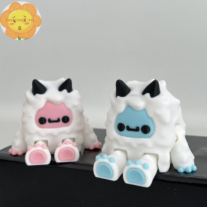 VASTJI Snowman Yuti & Yeda เกมอุปกรณ์ต่อพ่วงตัวเลขของเล่น Multi-Joint Movable เครื่องใช้ในบ้านตกแต่ง