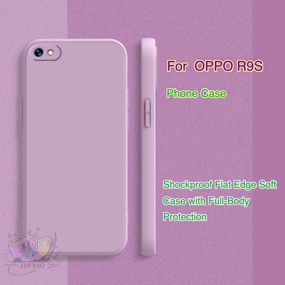 แฟชั่นสําหรับเคสโทรศัพท์ OPPO R9S สไตล์มินิมอลสีชมพูคราบทนทานคู่เคสป้องกัน