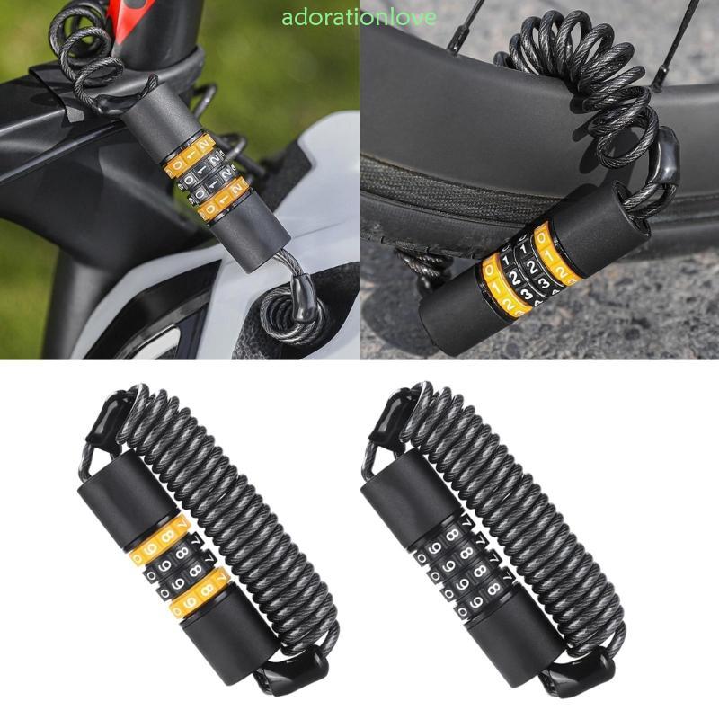 Ador 4-Digit Combine Lock สายเหล็ก Chain Bike Anti-Theft Chain Helmets Lock