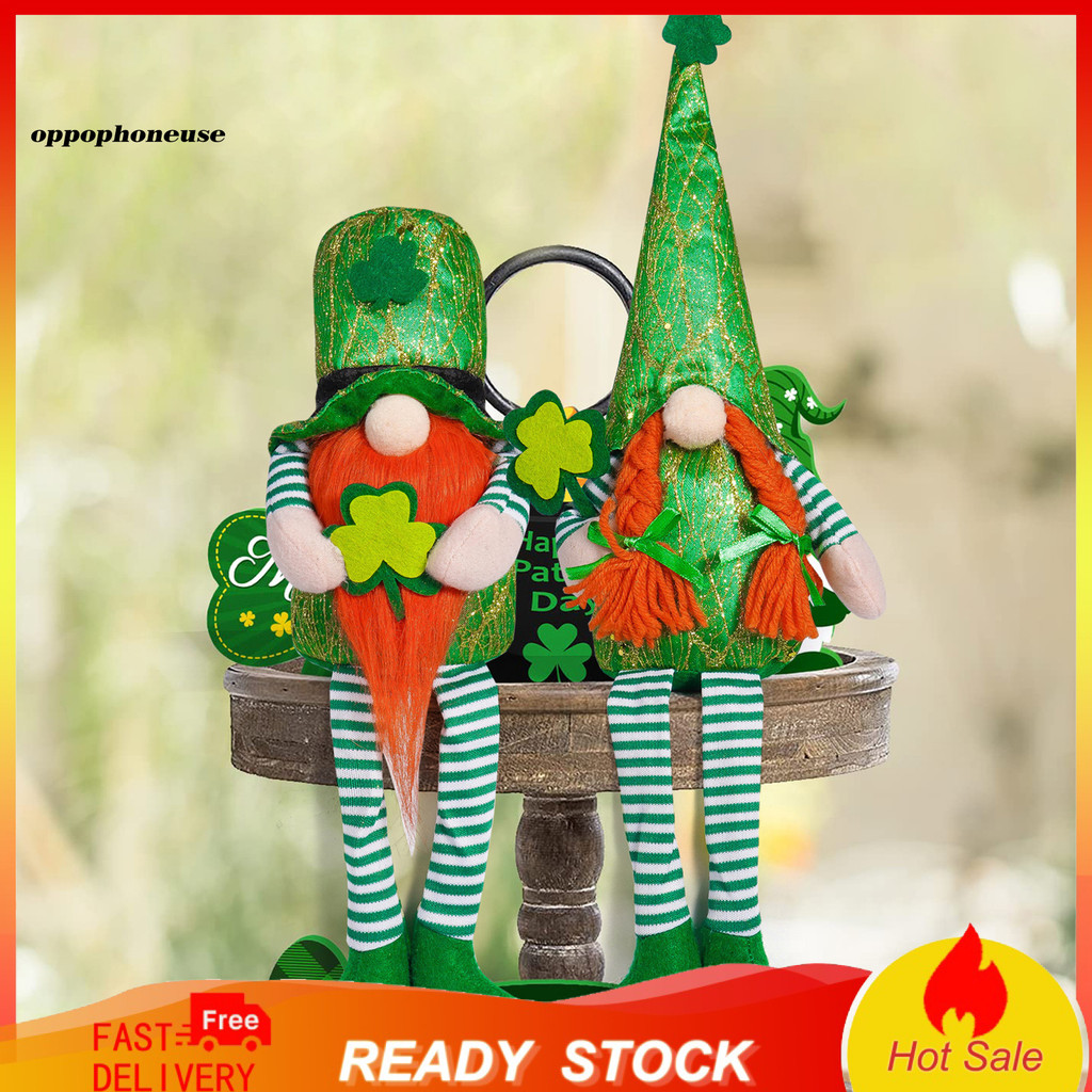 Cozy Touch St Patrick Day Gnome St Patrick Day Gnome Plush Handmade Irish Gnome ตุ๊กตาสําหรับ St Pat