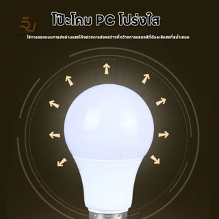 ⚡รุ่นใหม่2026 แพ็ค 10 ชิ้น ยิ่งคุ้ม หลอดไฟ LED แสงไฟสีขาว ทรงกลมขั้ว E27 AC 220V~50Hz 24W 18W 15W 12W 9W 7W 5W 3W