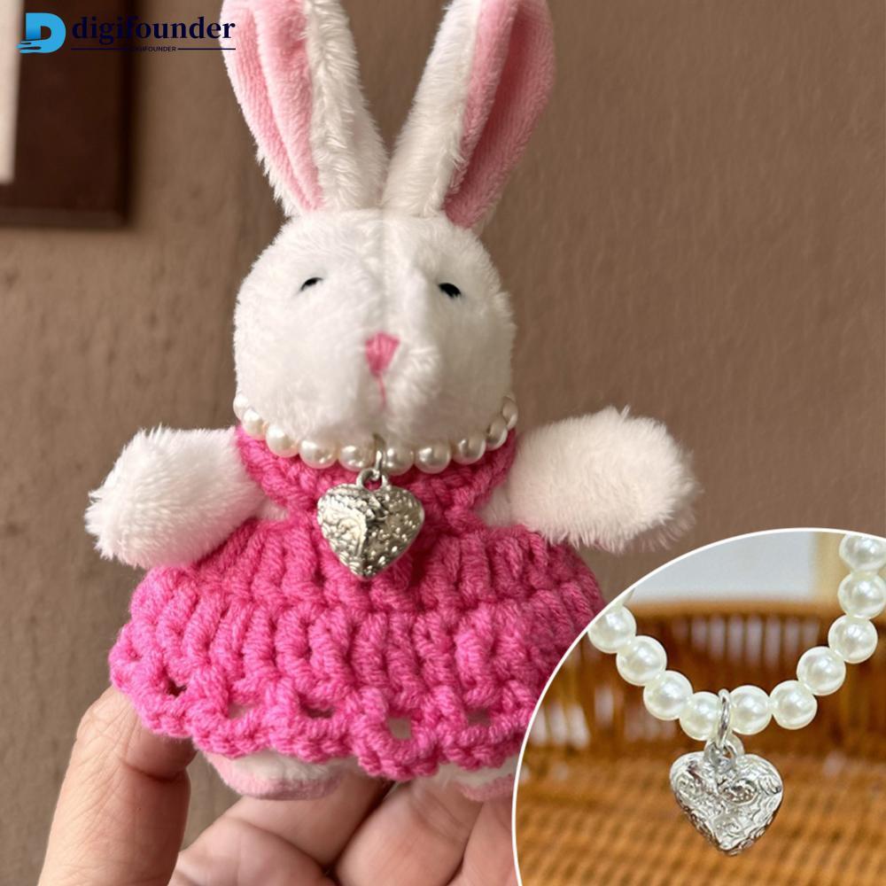 DFR การ์ตูนน่ารักตุ๊กตาตุ๊กตาสร้อยคอรักจี้มุกโซ่โลหะผสมที่ละเอียดอ่อนอุปกรณ์ตกแต่งสําหรับ13เซนติเมตร